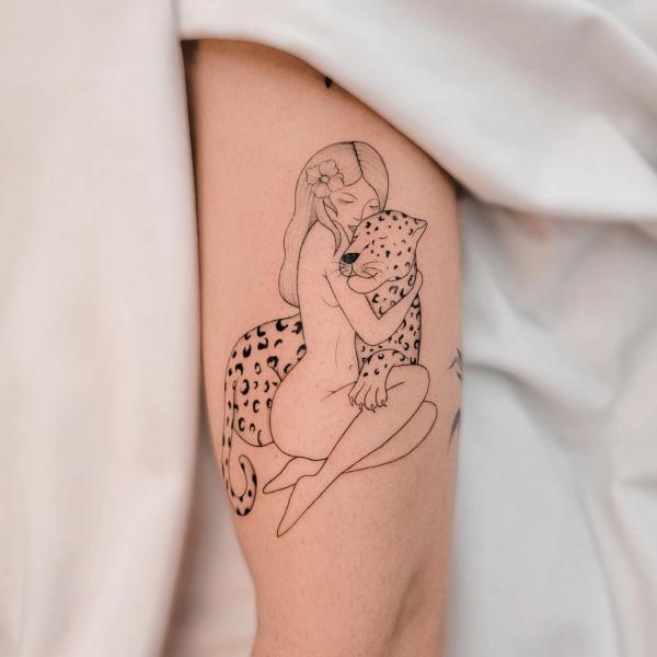 80+ Artistic Line Work Tattoo Designs