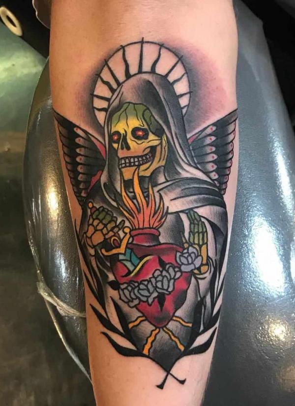 60 Santa Muerte Tattoo Designs with Meaning