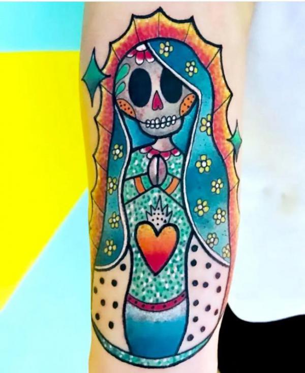 60 Santa Muerte Tattoo Designs with Meaning