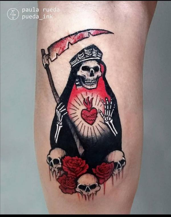 60 Santa Muerte Tattoo Designs with Meaning