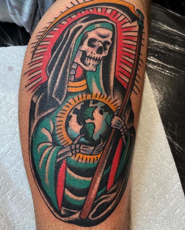 60 Santa Muerte Tattoo Designs with Meaning