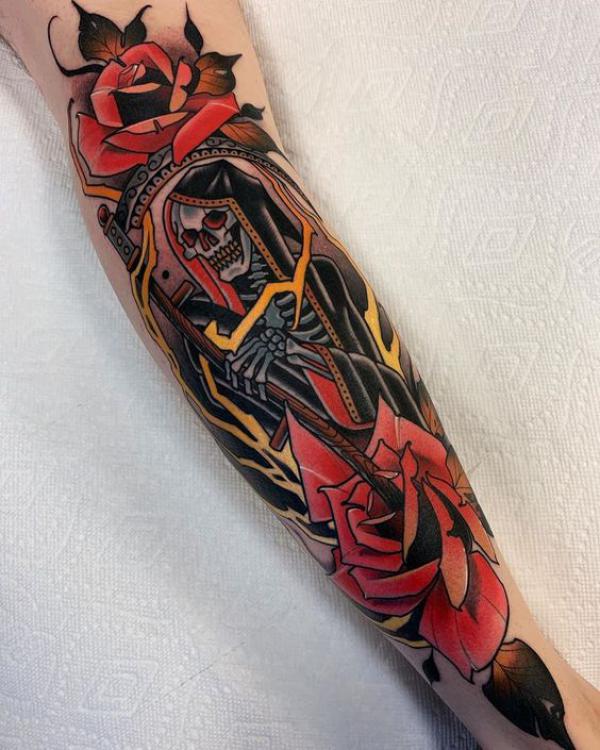 60 Santa Muerte Tattoo Designs with Meaning