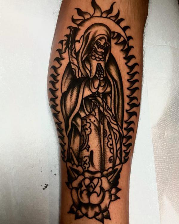 60 Santa Muerte Tattoo Designs with Meaning