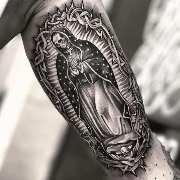 60 Santa Muerte Tattoo Designs with Meaning