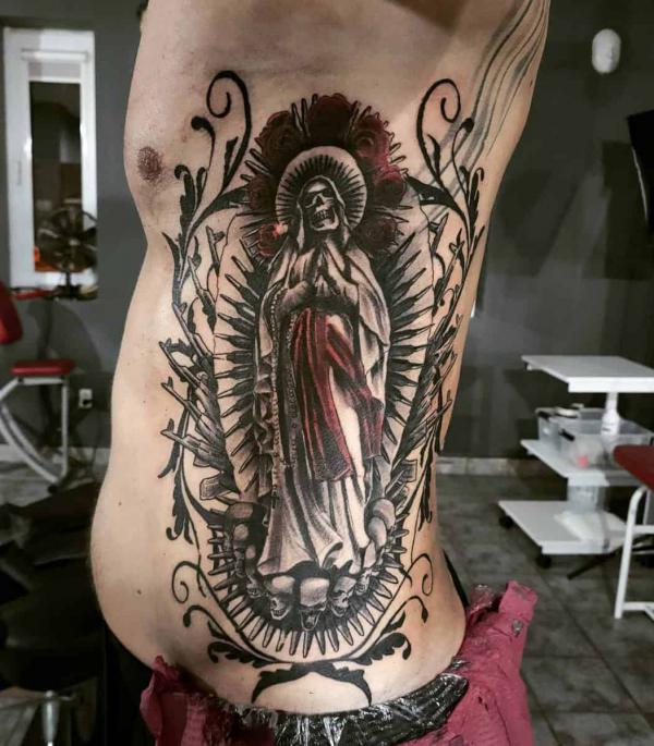 60 Santa Muerte Tattoo Designs with Meaning