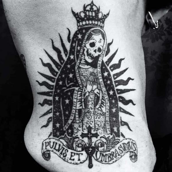 60 Santa Muerte Tattoo Designs with Meaning