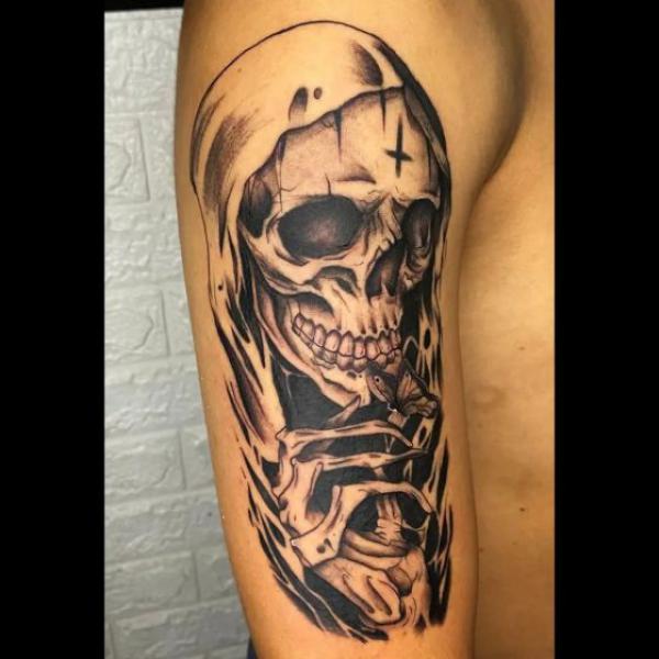 60 Santa Muerte Tattoo Designs with Meaning