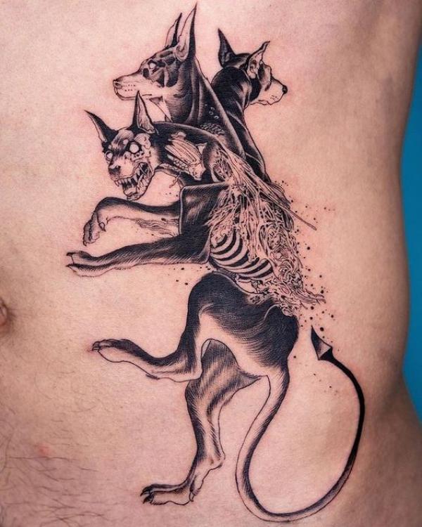 60 Cerberus Tattoo Designs with Meaning