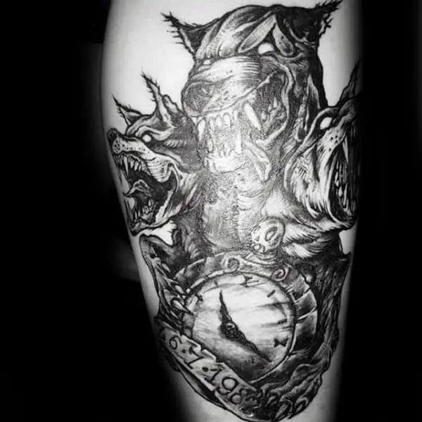 60 Cerberus Tattoo Designs with Meaning