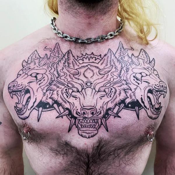 60 Cerberus Tattoo Designs with Meaning