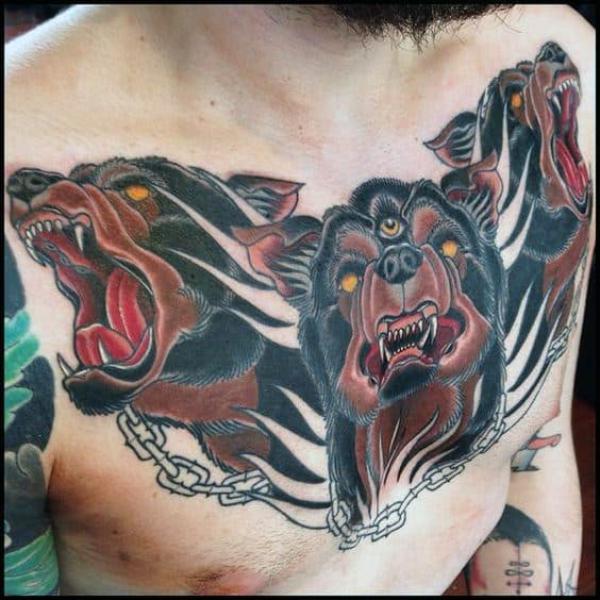 60 Cerberus Tattoo Designs with Meaning