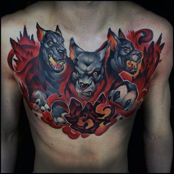 60 Cerberus Tattoo Designs with Meaning