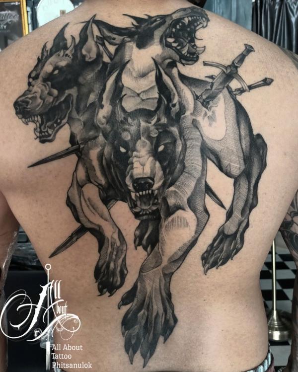 60 Cerberus Tattoo Designs with Meaning