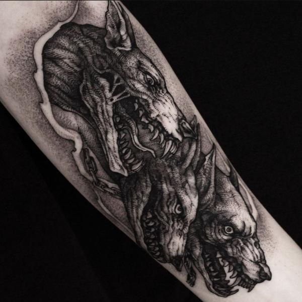 60 Cerberus Tattoo Designs with Meaning