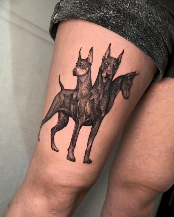 60 Cerberus Tattoo Designs with Meaning