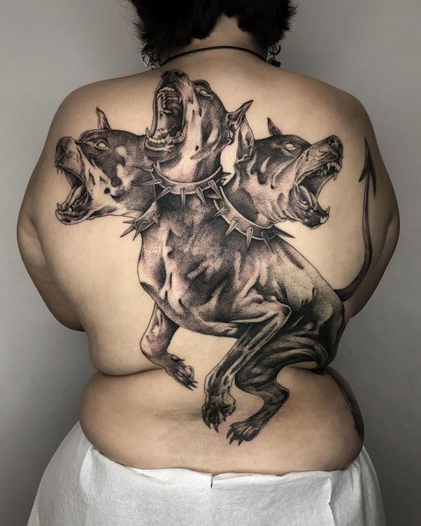 60 Cerberus Tattoo Designs with Meaning