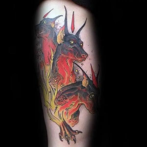 60 Cerberus Tattoo Designs with Meaning