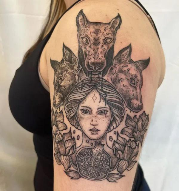 60 Cerberus Tattoo Designs with Meaning