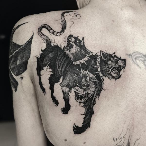 60 Cerberus Tattoo Designs with Meaning