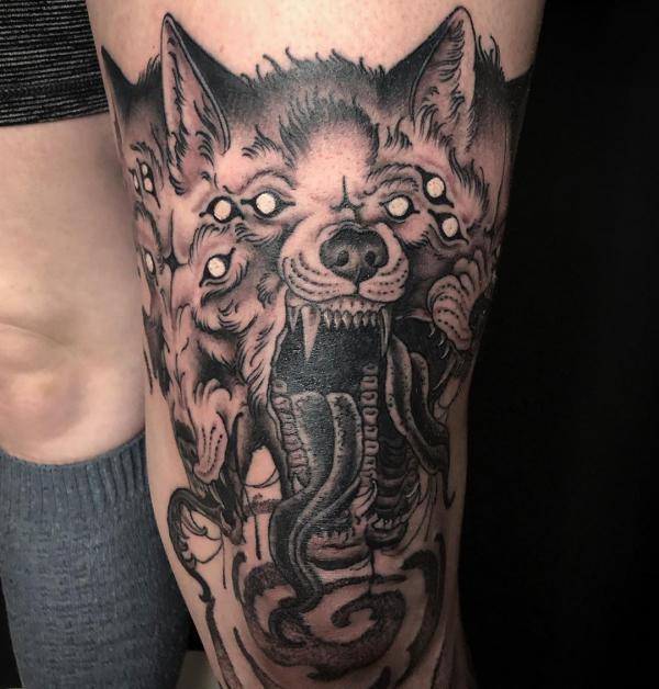 60 Cerberus Tattoo Designs with Meaning