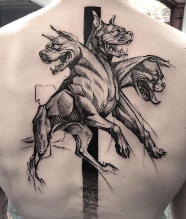 60 Cerberus Tattoo Designs with Meaning