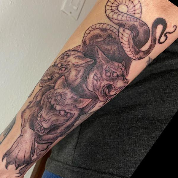60 Cerberus Tattoo Designs with Meaning