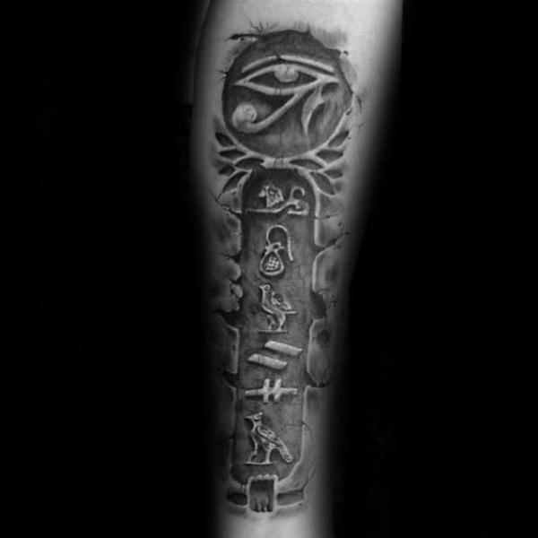 50 Egyptian Hieroglyphics Tattoo Designs with Meaning