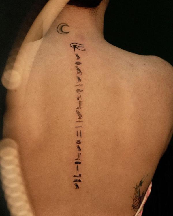 50 Egyptian Hieroglyphics Tattoo Designs with Meaning