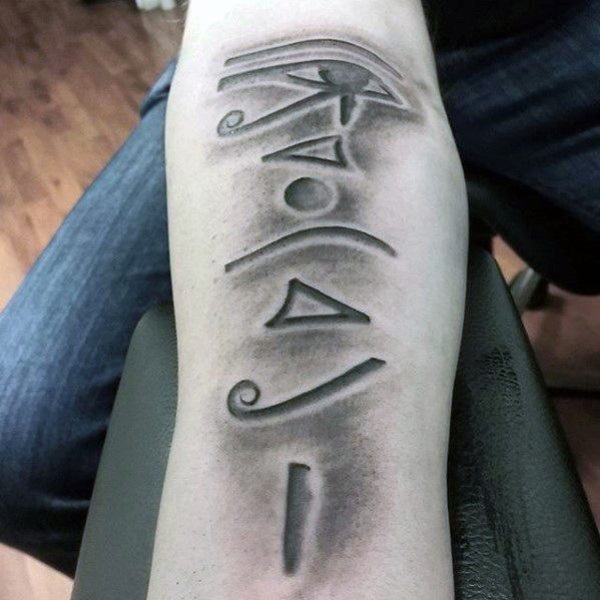 50 Egyptian Hieroglyphics Tattoo Designs with Meaning