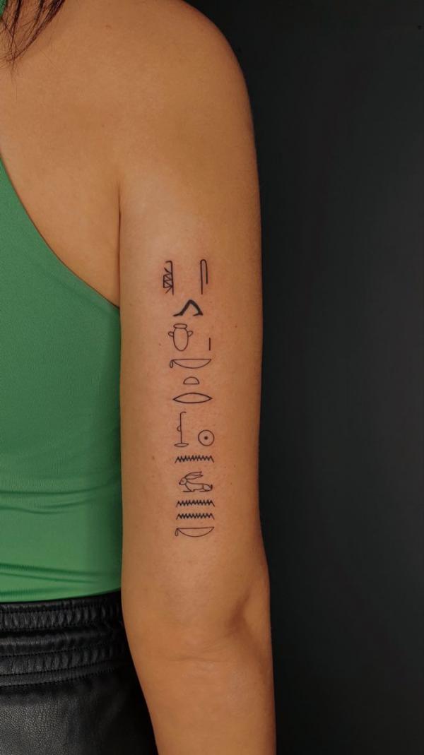 50 Egyptian Hieroglyphics Tattoo Designs with Meaning