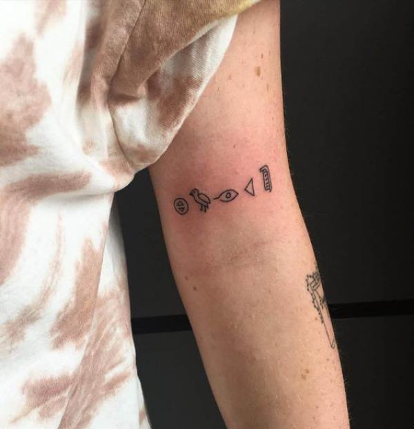 50 Egyptian Hieroglyphics Tattoo Designs with Meaning