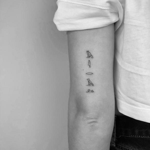 50 Egyptian Hieroglyphics Tattoo Designs with Meaning