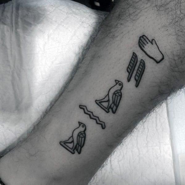 50 Egyptian Hieroglyphics Tattoo Designs with Meaning