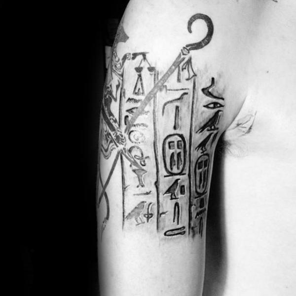 50 Egyptian Hieroglyphics Tattoo Designs with Meaning
