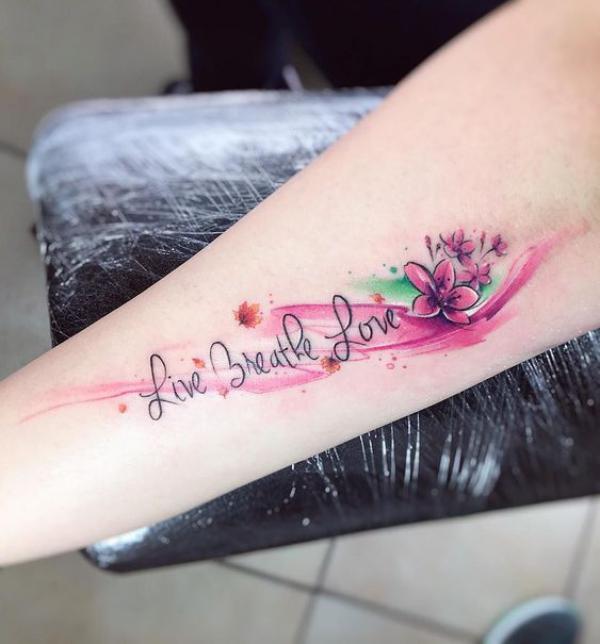 Floral Watercolor Tattoos: A Symphony of Color on Skin