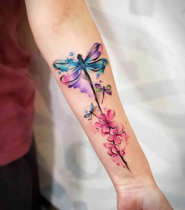 Floral Watercolor Tattoos: A Symphony of Color on Skin