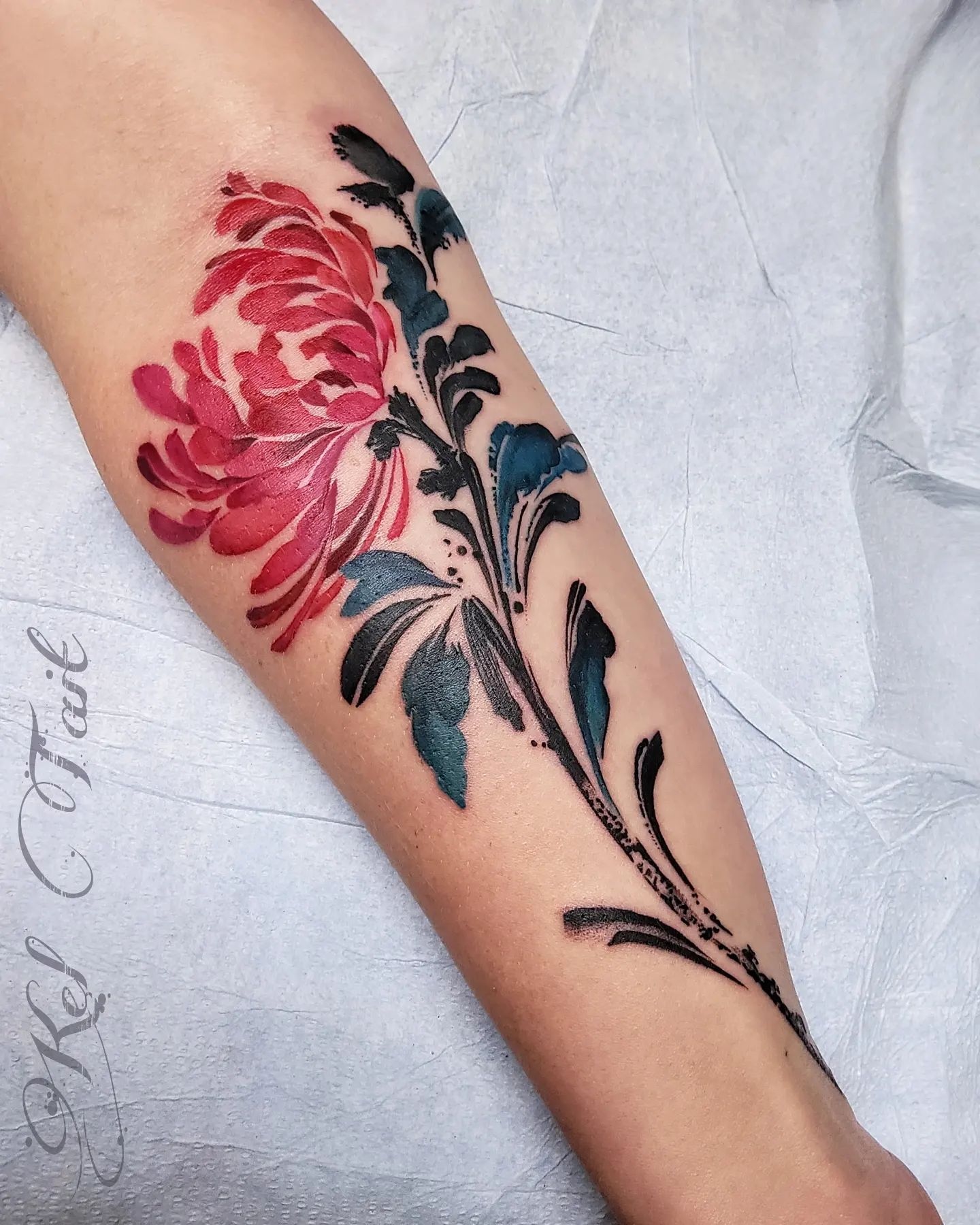 Floral Watercolor Tattoos: A Symphony of Color on Skin