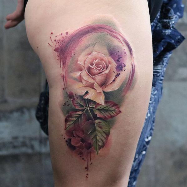 Floral Watercolor Tattoos: A Symphony of Color on Skin