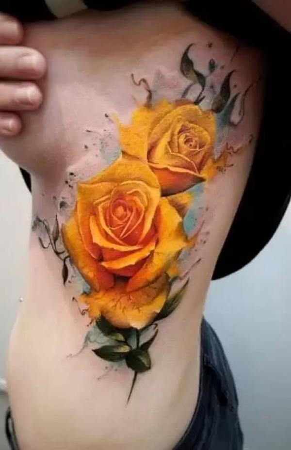 Floral Watercolor Tattoos: A Symphony of Color on Skin