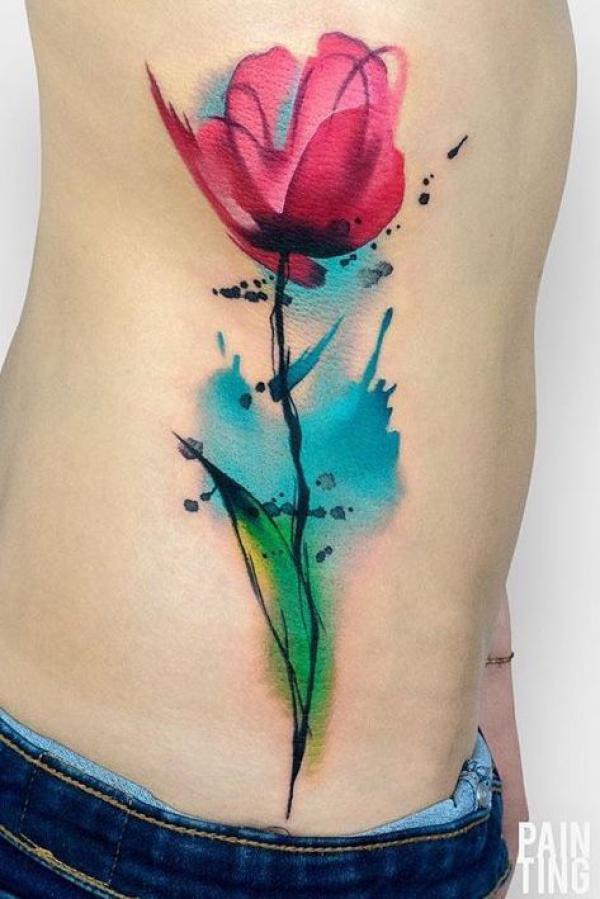 Floral Watercolor Tattoos: A Symphony of Color on Skin