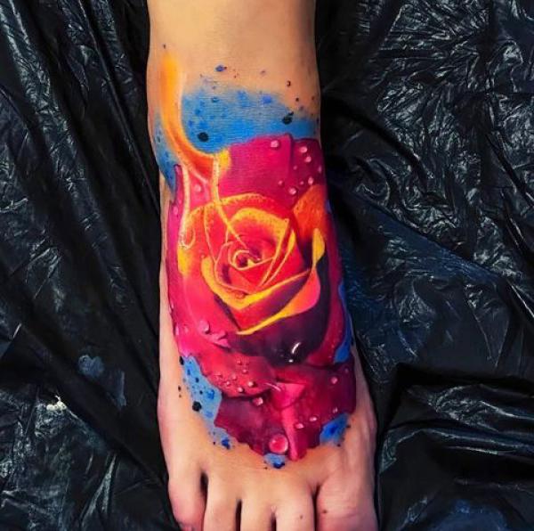 Floral Watercolor Tattoos: A Symphony of Color on Skin