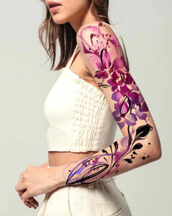 Floral Watercolor Tattoos: A Symphony of Color on Skin