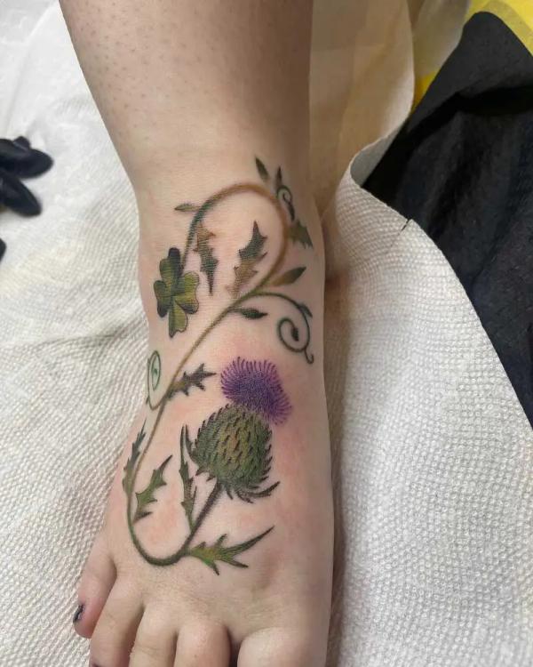 100 Thistle Tattoo Designs with Meaning