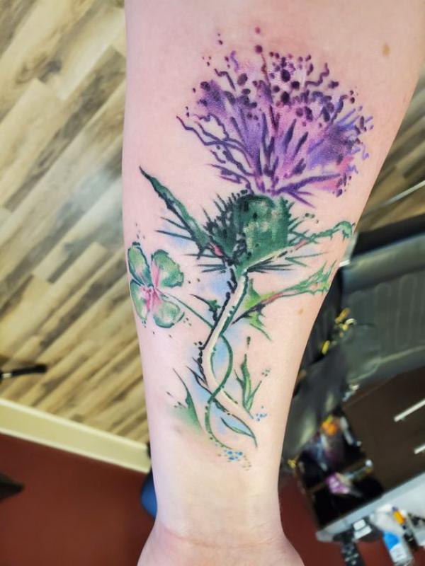 100 Thistle Tattoo Designs with Meaning