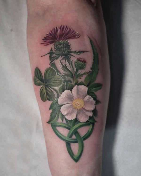 100 Thistle Tattoo Designs with Meaning