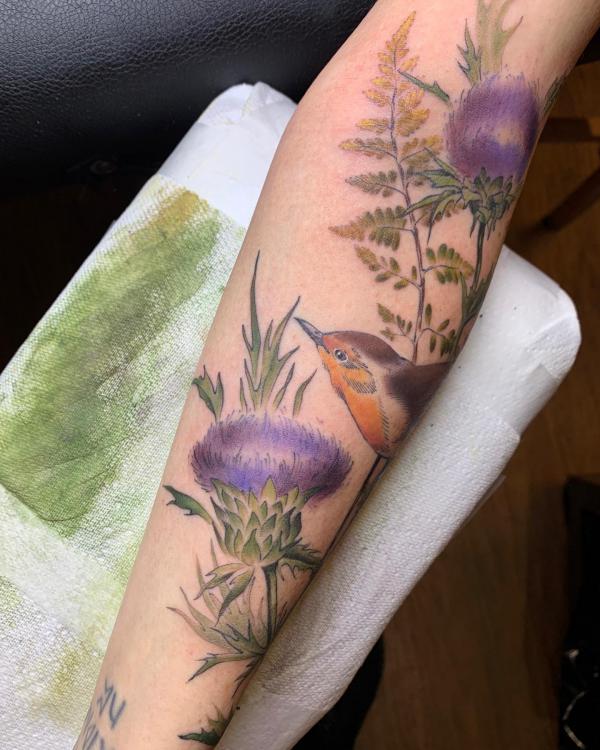 100 Thistle Tattoo Designs with Meaning