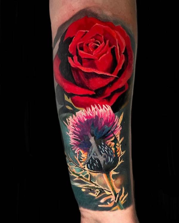 100 Thistle Tattoo Designs with Meaning