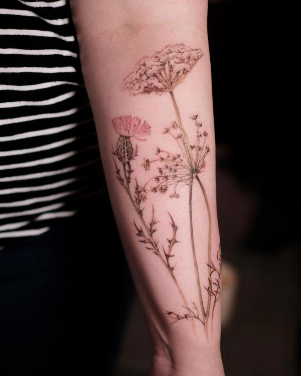 100 Thistle Tattoo Designs with Meaning