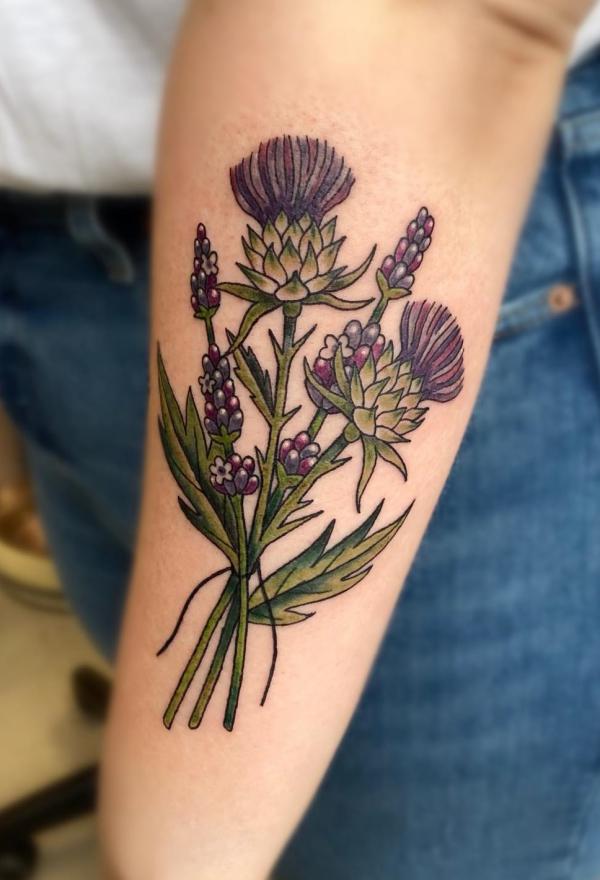 100 Thistle Tattoo Designs with Meaning