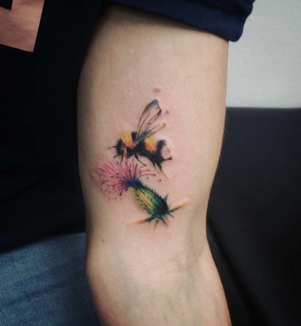100 Thistle Tattoo Designs with Meaning